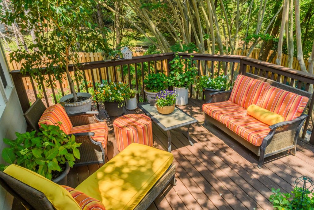 A cozy backyard can increase a home's value.
